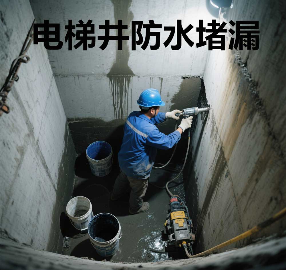电梯井防水堵漏，本溪专业电梯井漏水维修公司
